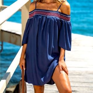 NWT ☀️Smocked Open-shoulder Summer Dress👗